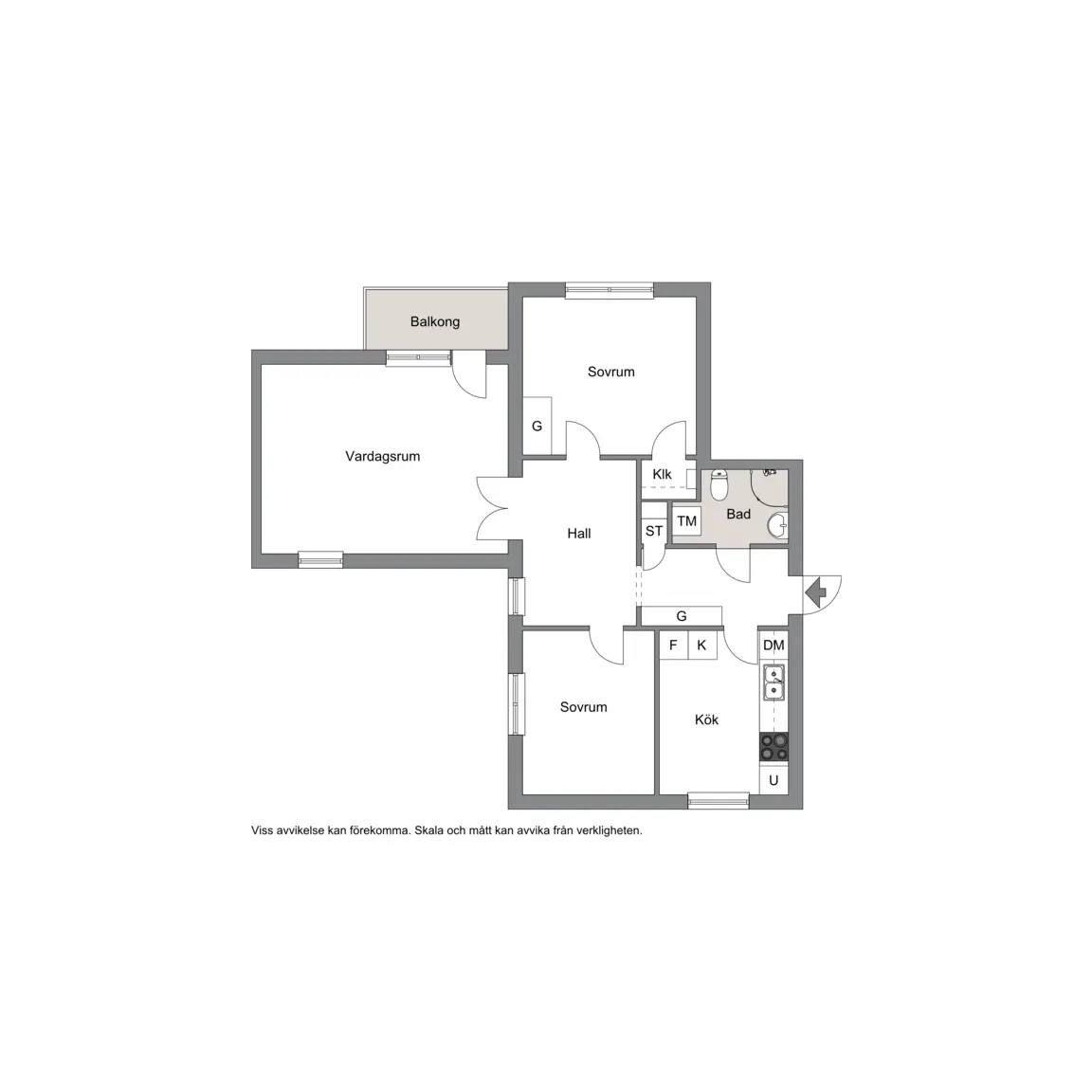 Floor plan for Norrstrandsgatan 73 C
