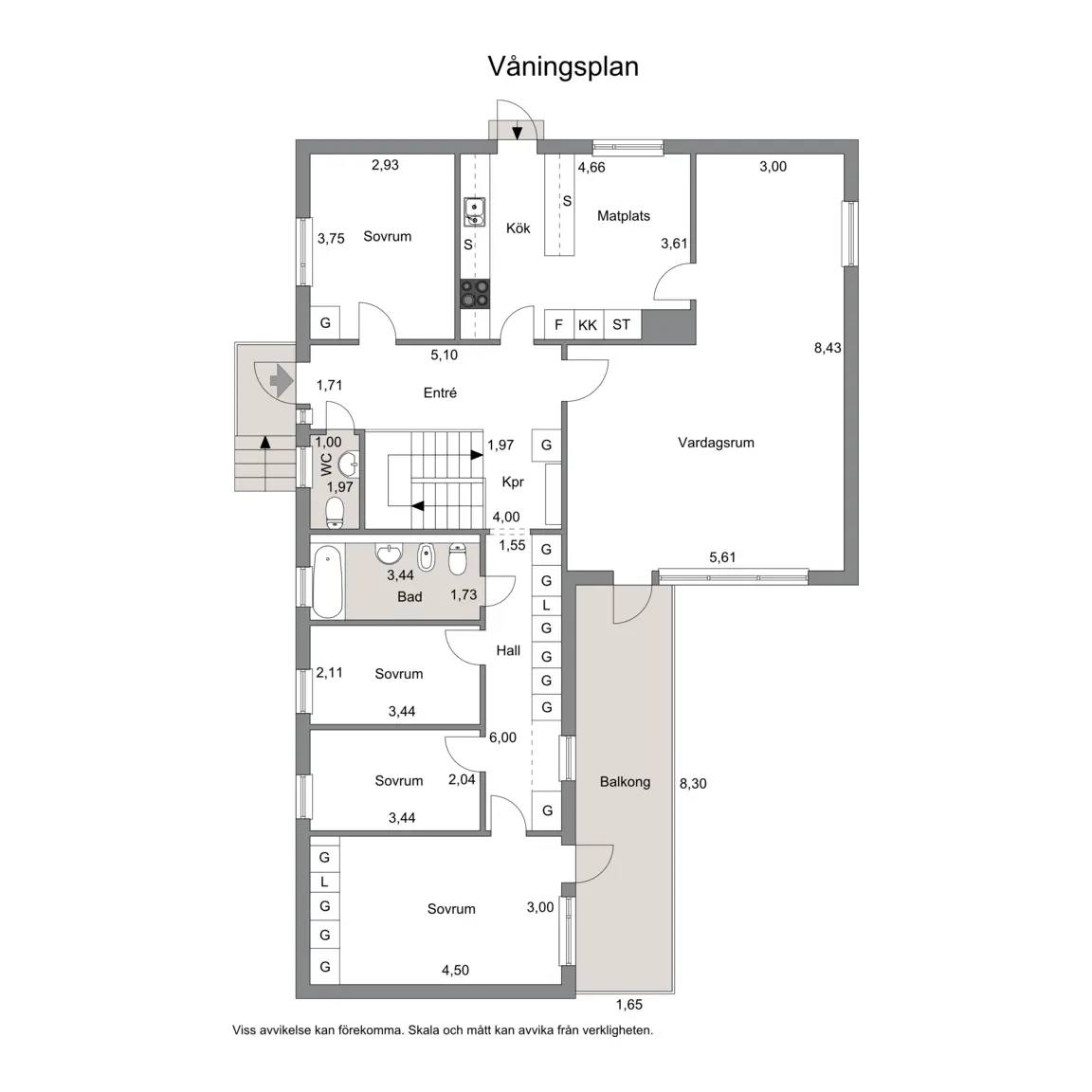 Floor plan for Gihlsrovägen 17