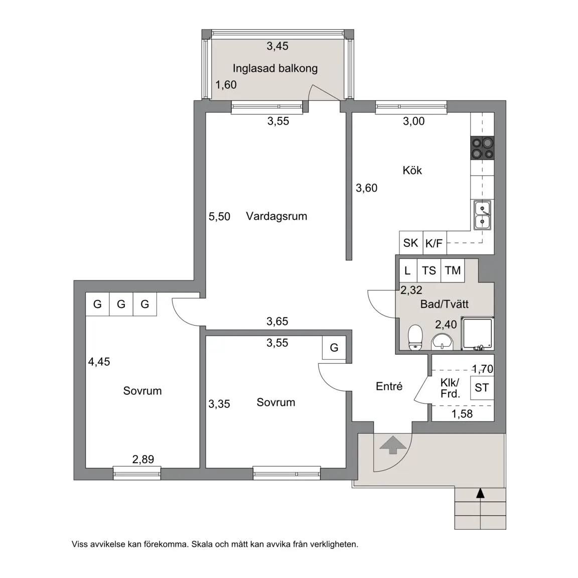Floor plan for Hugins väg 6A