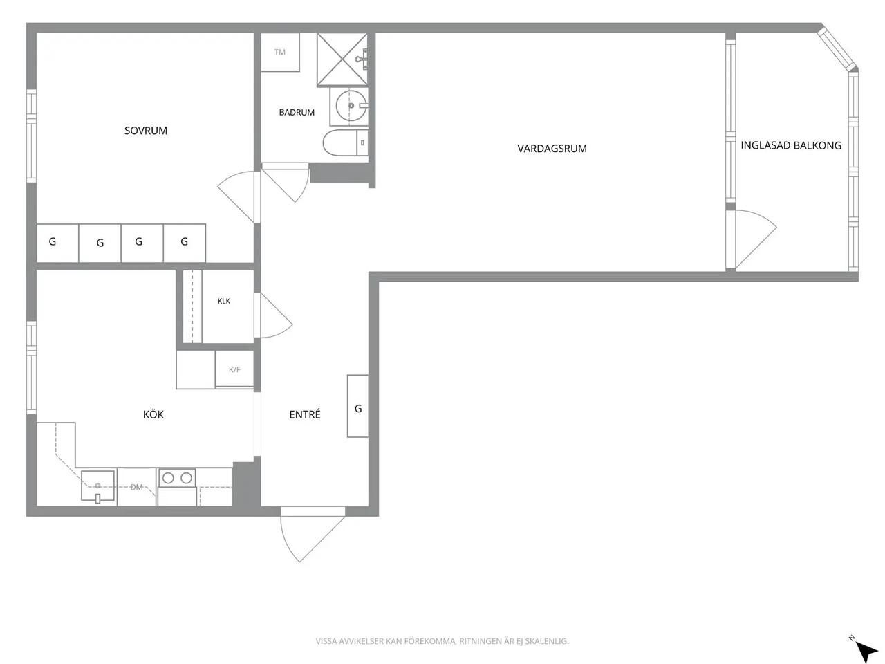 Floor plan for Engelbrektsgatan 11 B