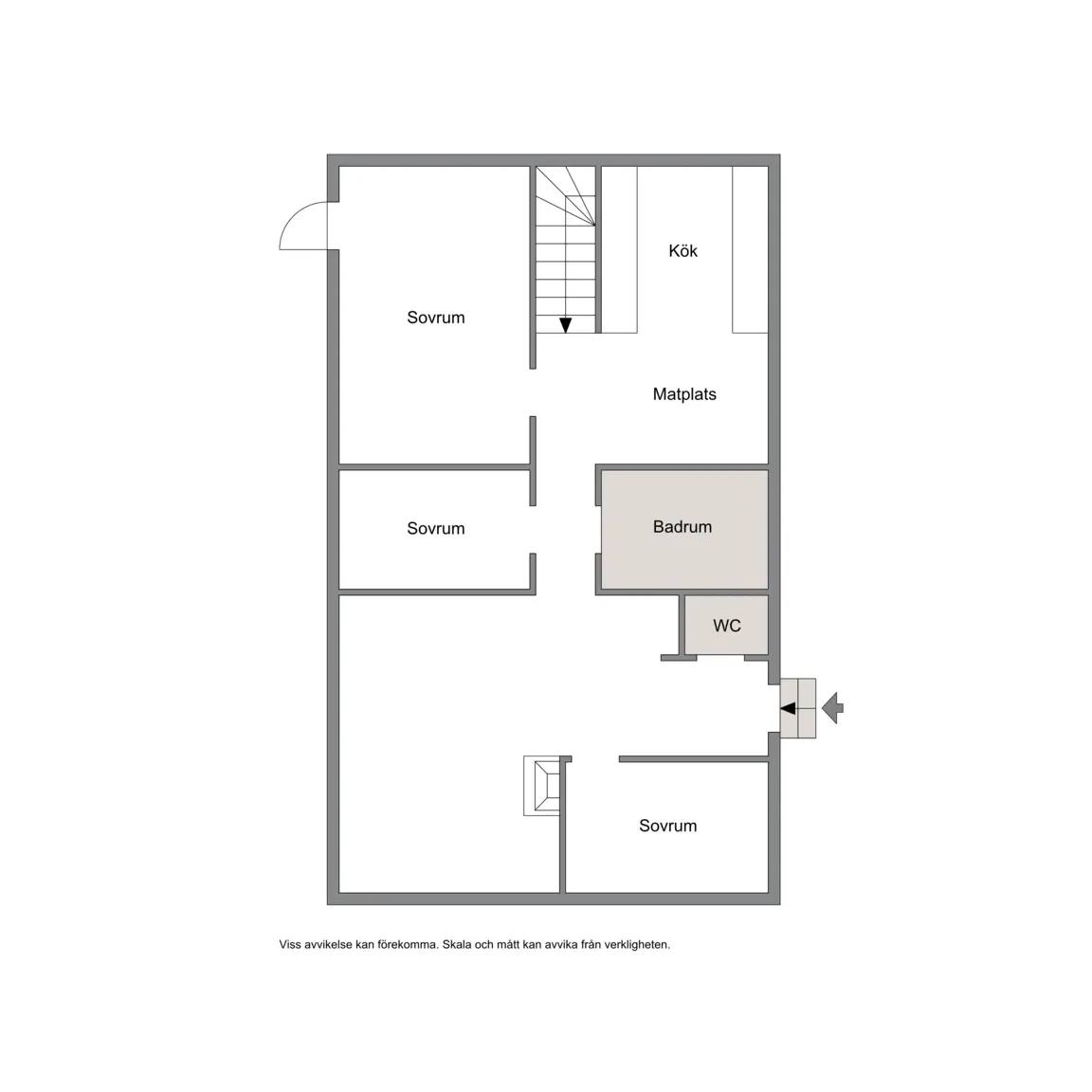 Planritning för Ringvägen 36