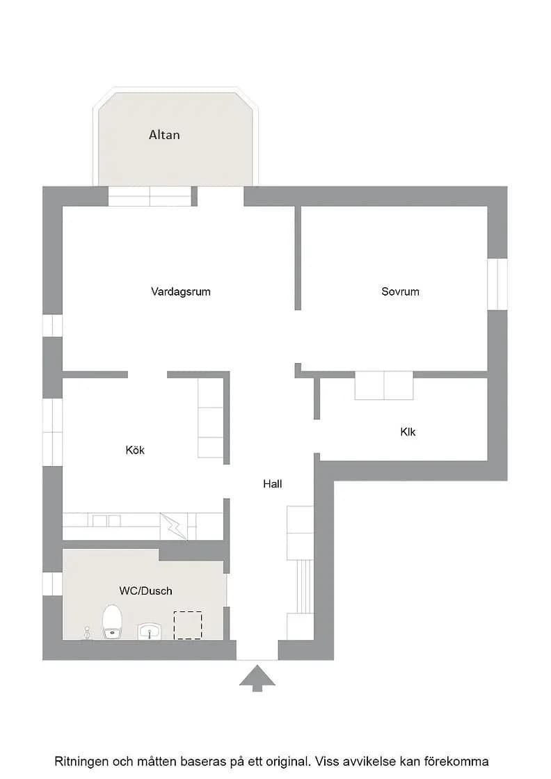 Floor plan for Stora Trädgårdsgatan 15B