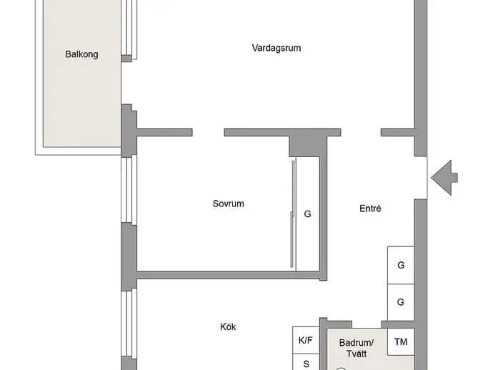 Floor plan for Johannesbergsvägen 17