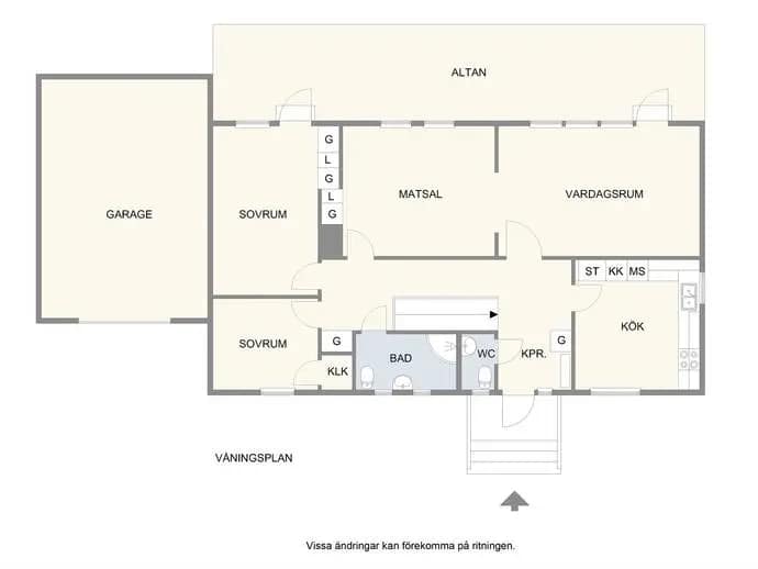 Floor plan for Kvartersvägen 25