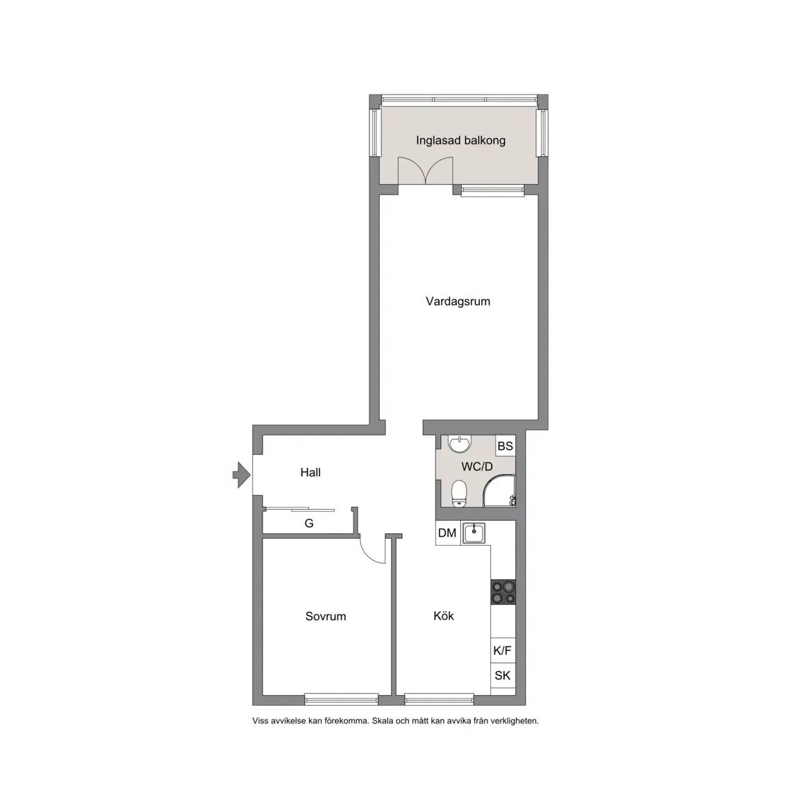 Planritning för Norrstrandsgatan 19A