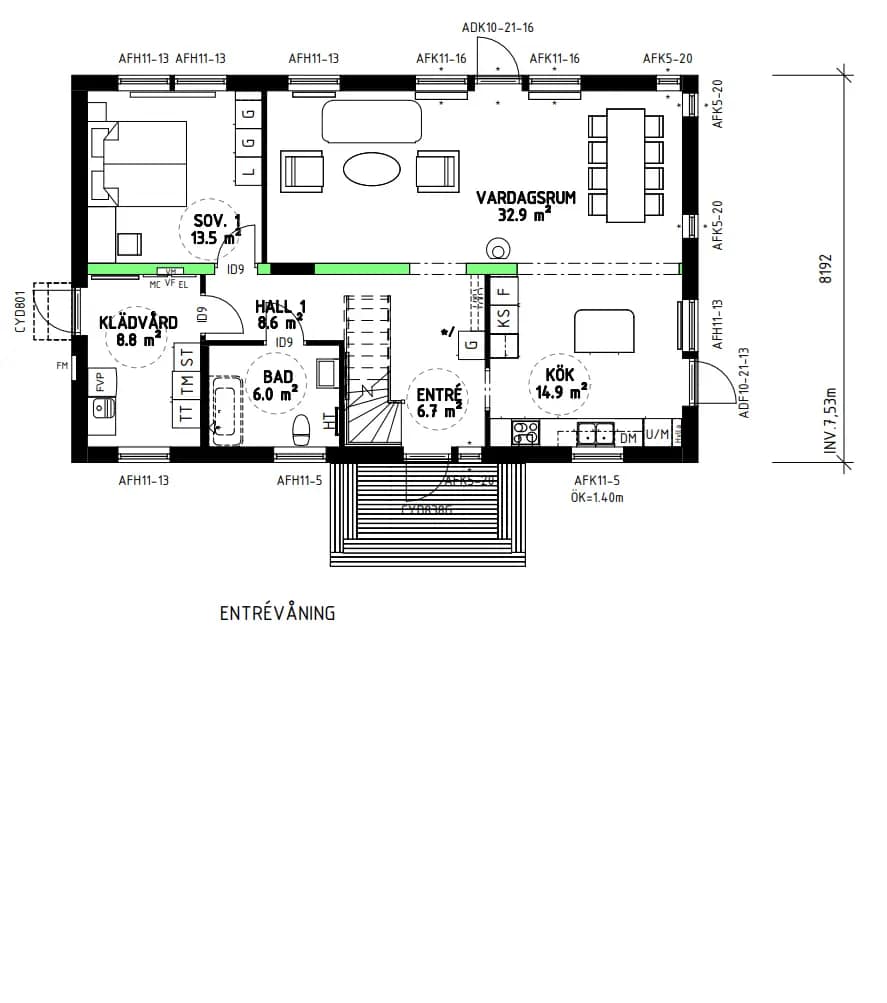 Floor plan for Torkelstorpsvägen 180