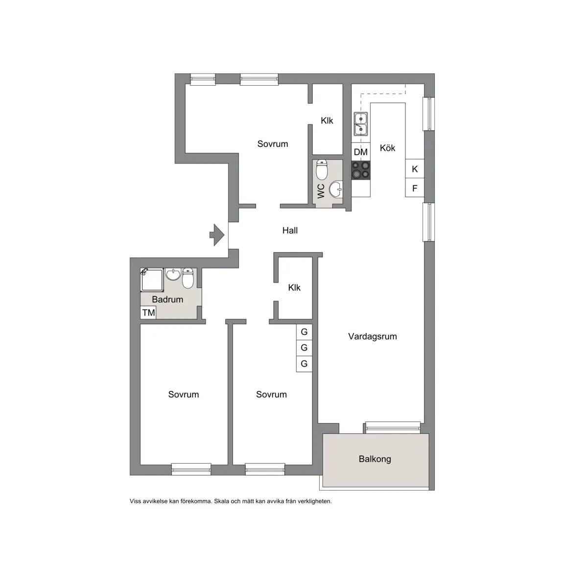 Floor plan for Södra Torlandsgatan 23 C