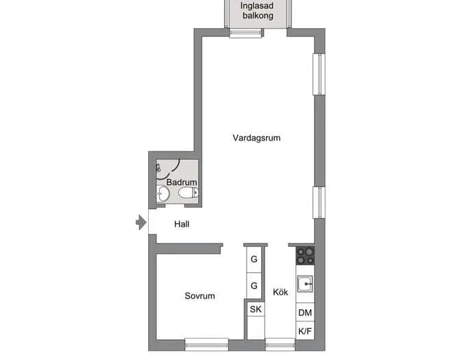 Planritning för Rådhusgatan 80 A