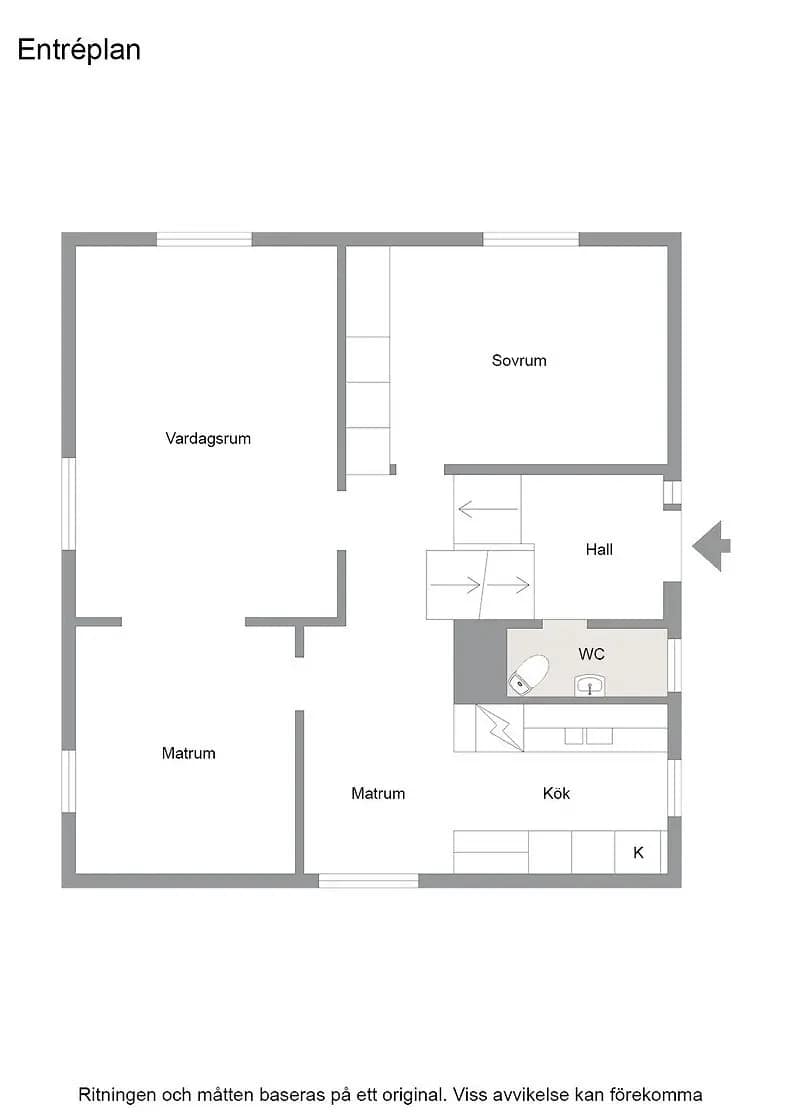 Floor plan for Krossvägen 10