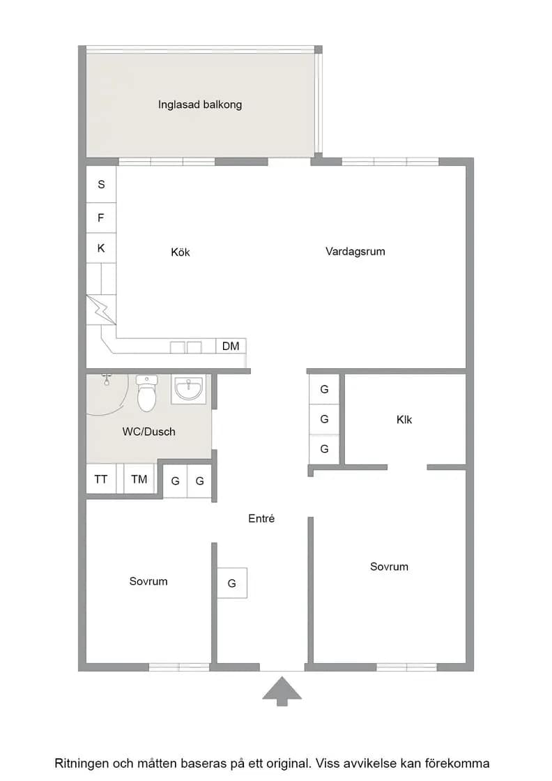 Planritning för Stäppan 1E