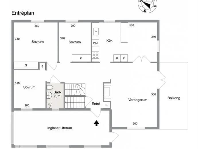Floor plan for Långamossevägen 3
