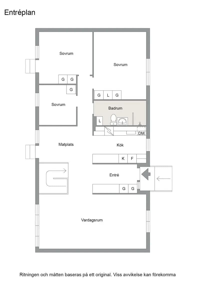 Floor plan for Hingstvägen 3