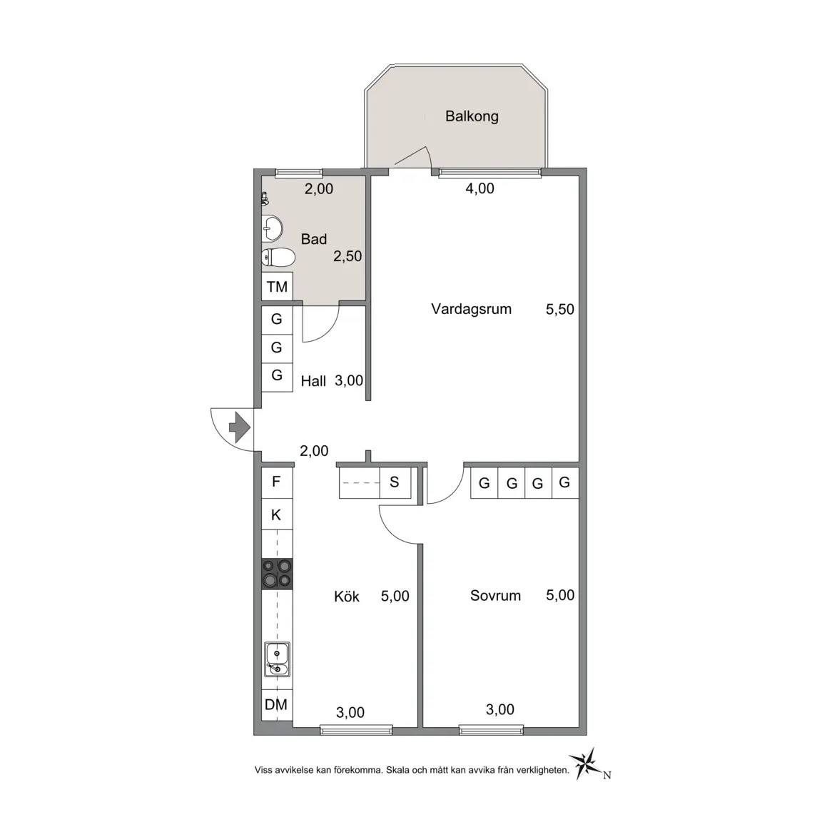 Floor plan for Ledgränd 12