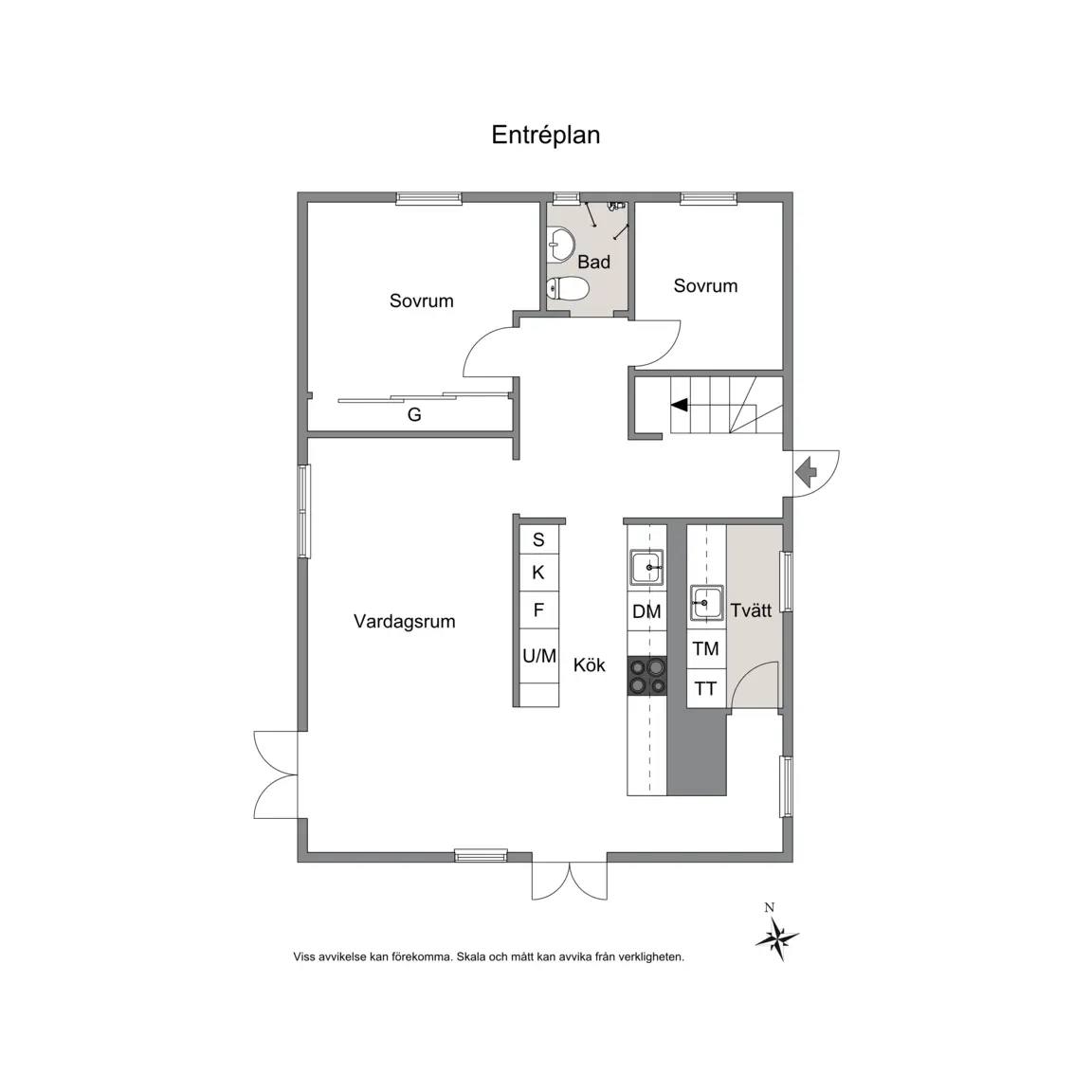 Floor plan for Bivägen 8