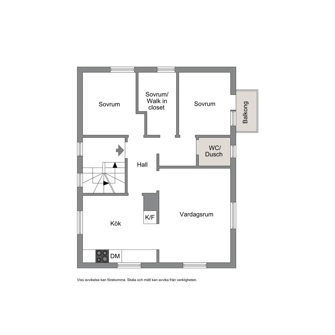 Floor plan for Östra Nygatan 155