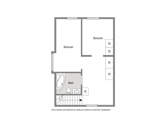 Floor plan for Östergatan 5