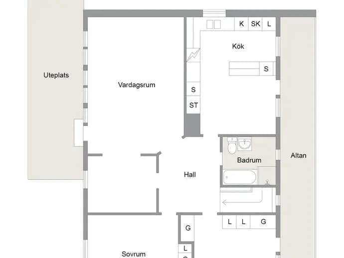 Floor plan for Hallbacken 22