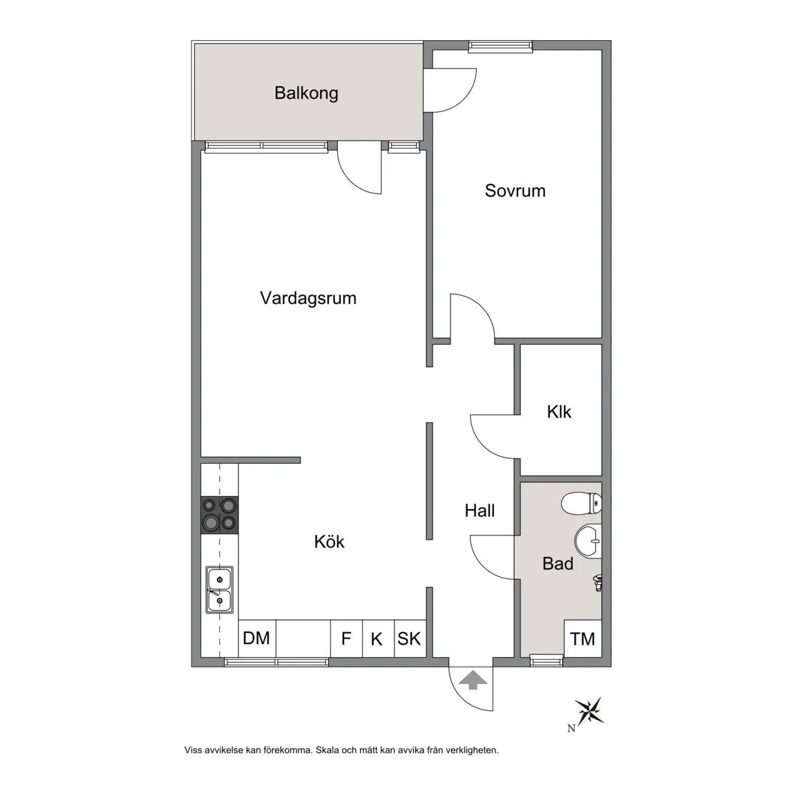 Floor plan for Gårdskullavägen 5B