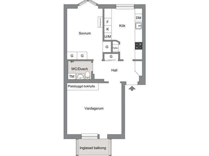 Floor plan for Storgatan 109A