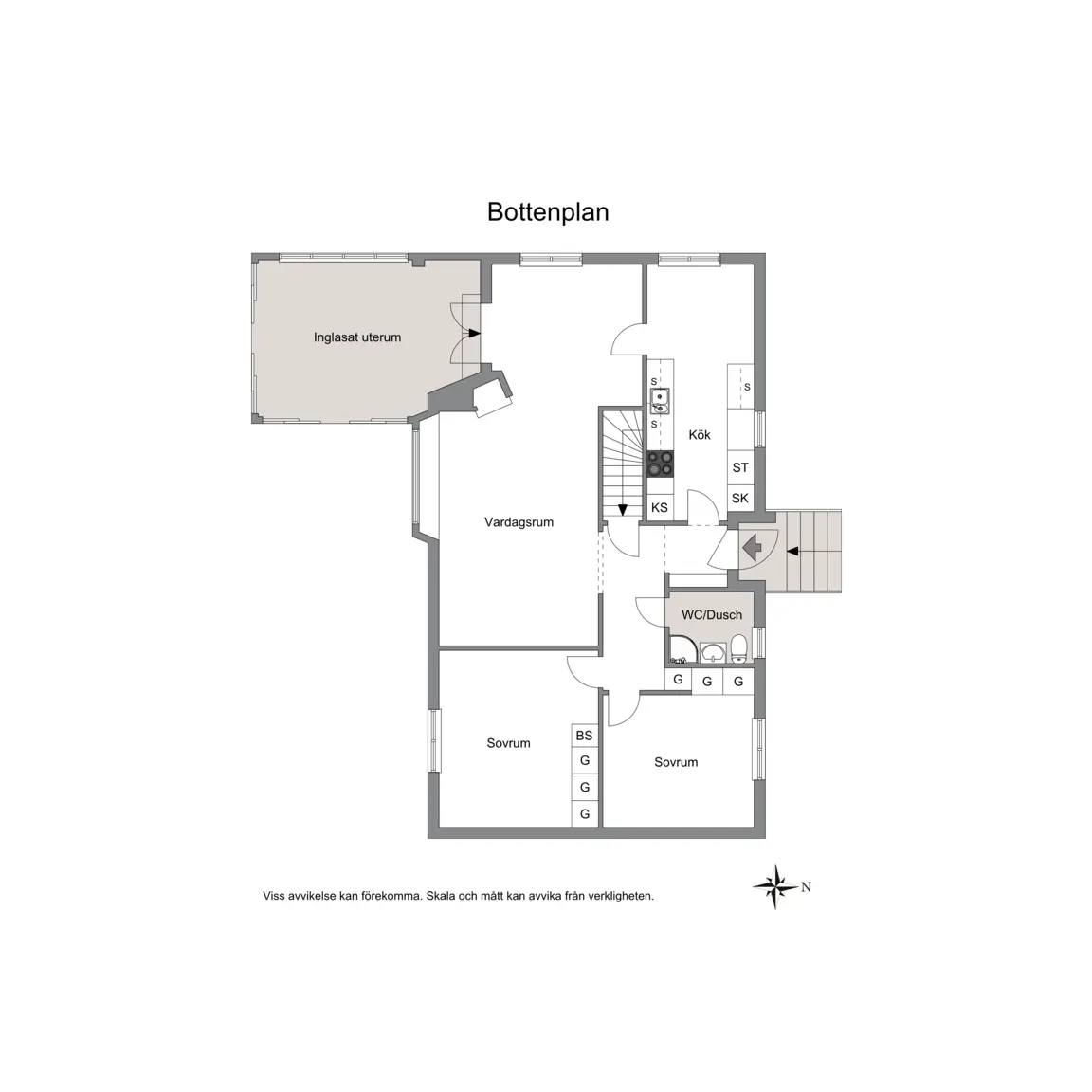 Floor plan for Furuvägen 17