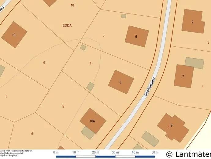 Planritning för Stenfallsgatan 8