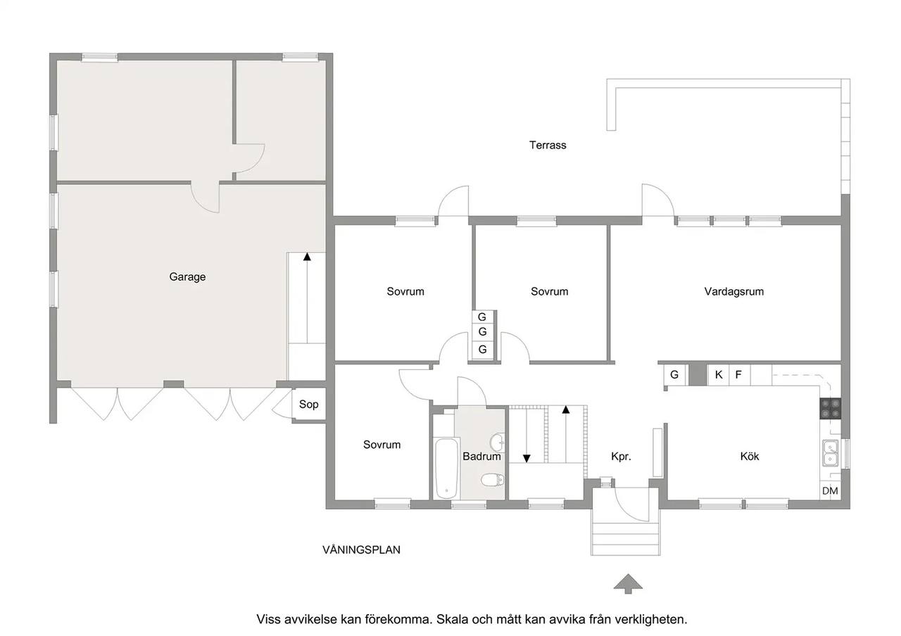 Floor plan for Örtagårdsgränd 5