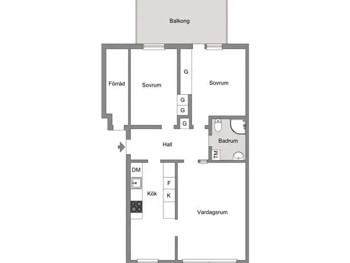 Floor plan for Pumpmakargränd 6