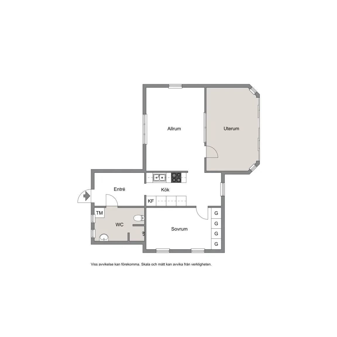 Floor plan for Tönnersa strandby 57