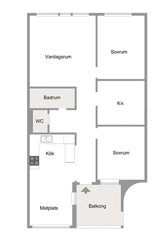 Floor plan for Sturegatan 97C