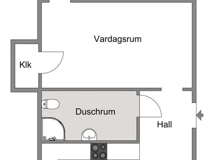Floor plan for Våxnäsgatan 44A