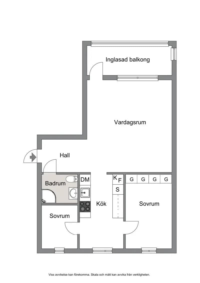 Floor plan for Hemmansvägen 19