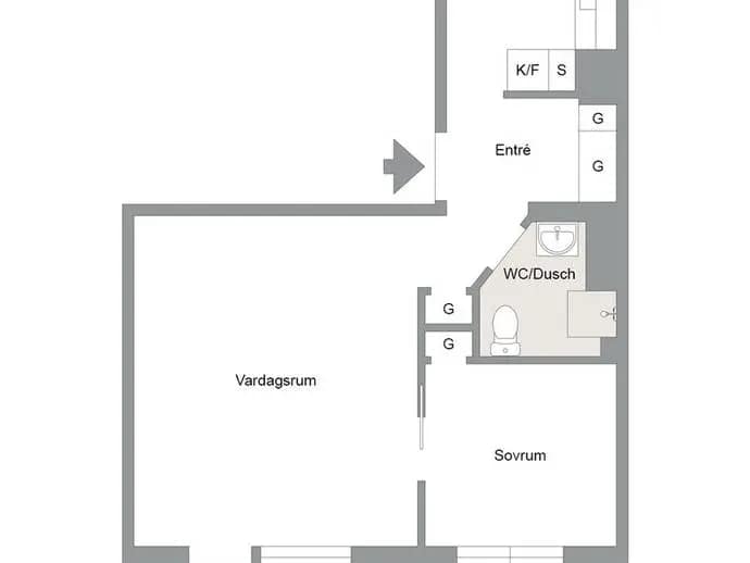 Floor plan for Bergsgatan 18 C