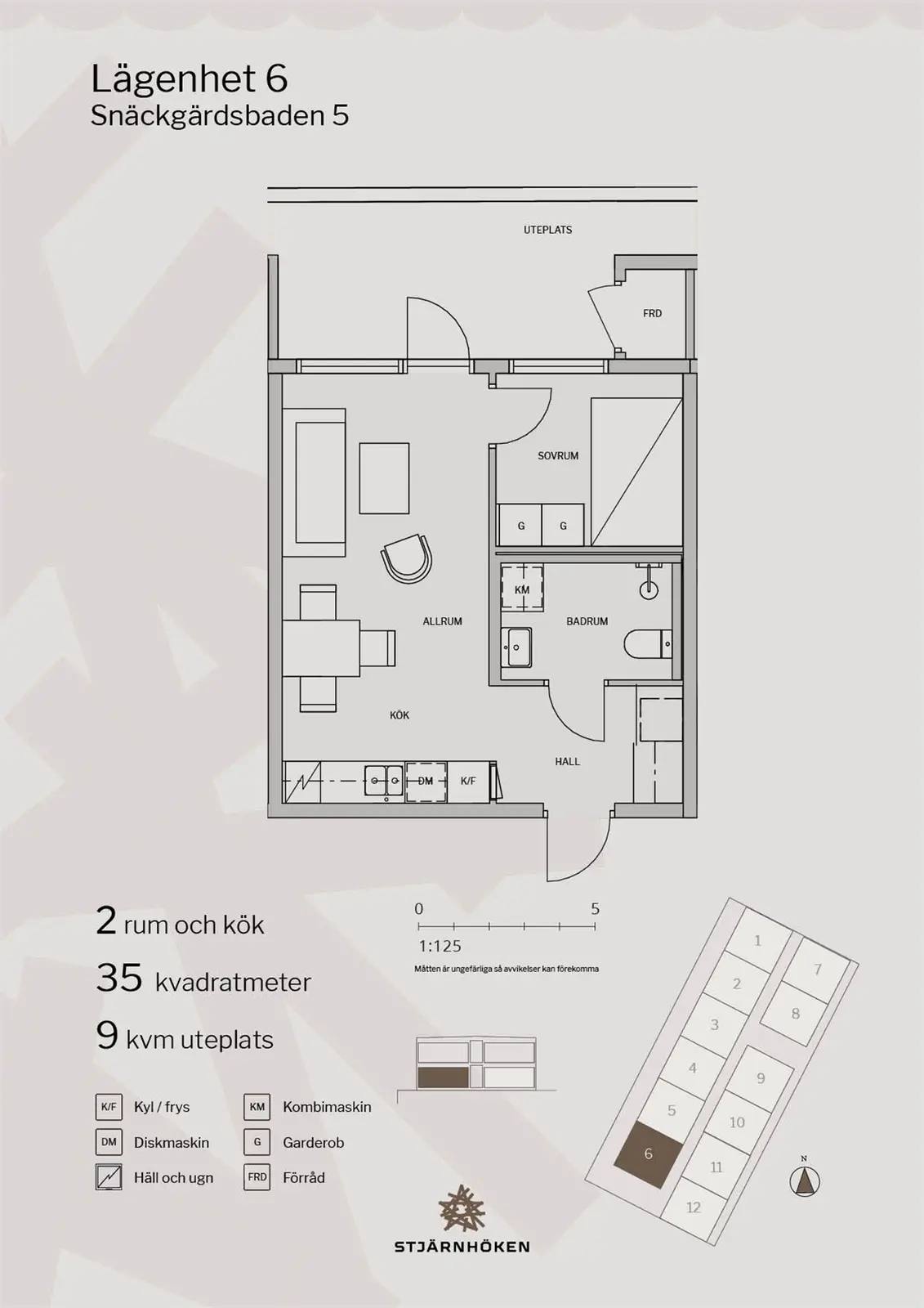 Floor plan for Snäckbacken 12