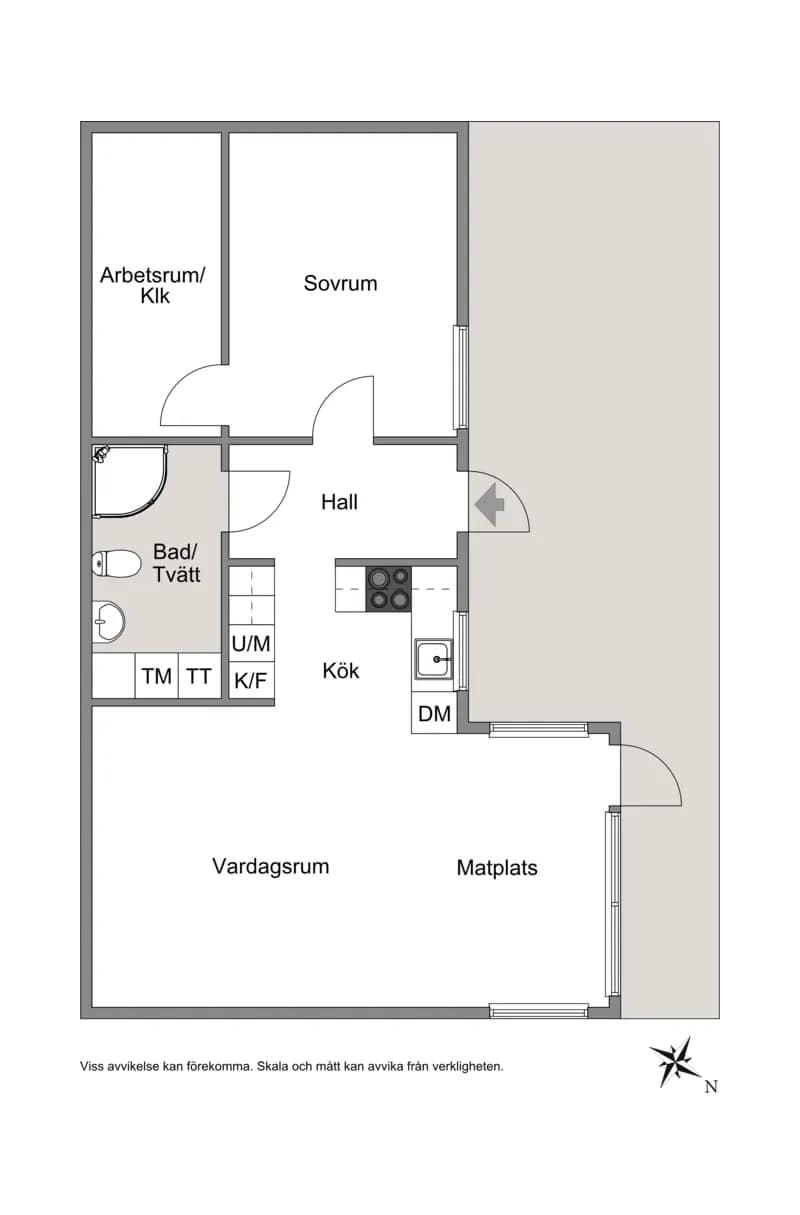 Floor plan for Forsvägen 31B