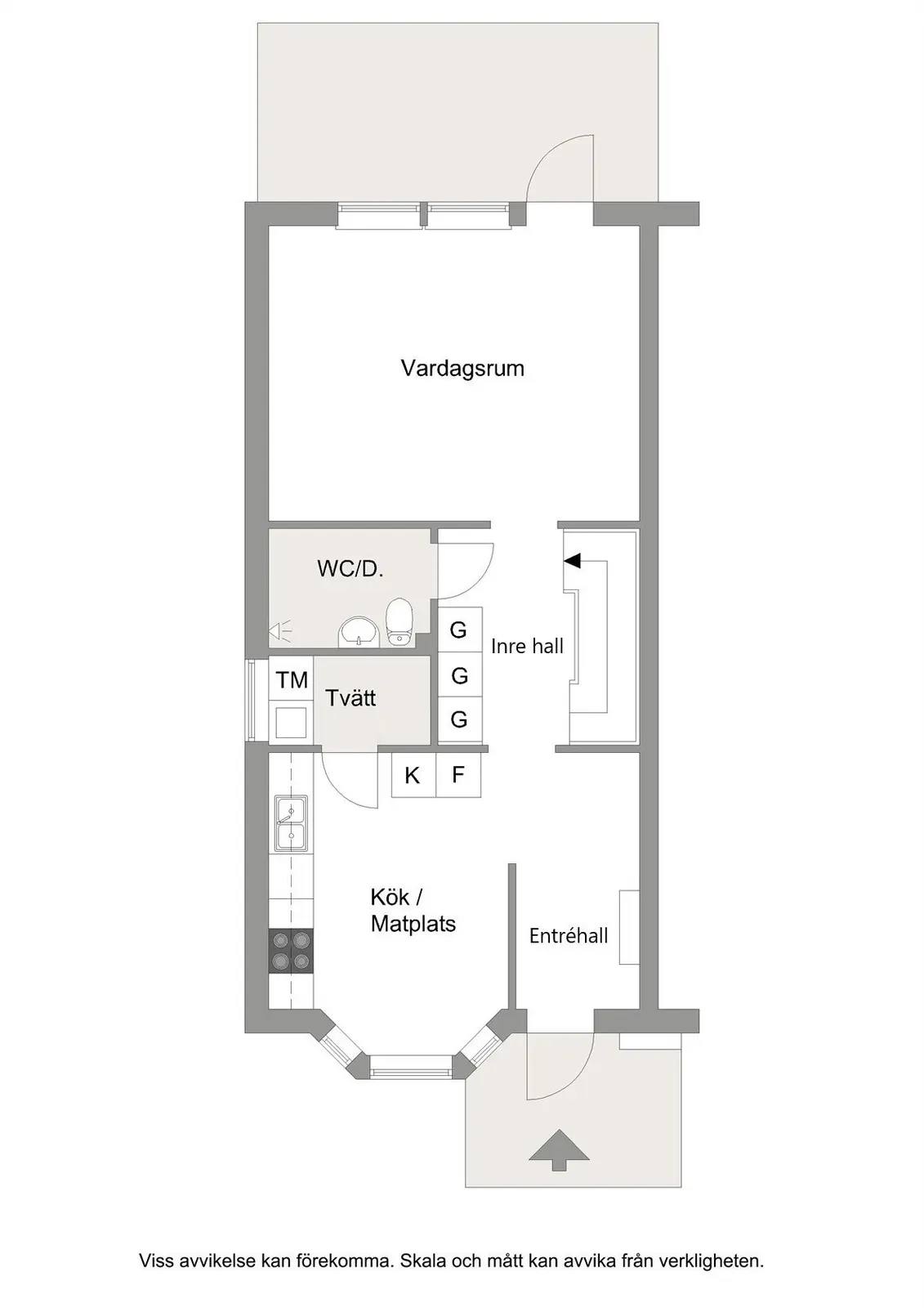 Planritning för Brinkbacken 15