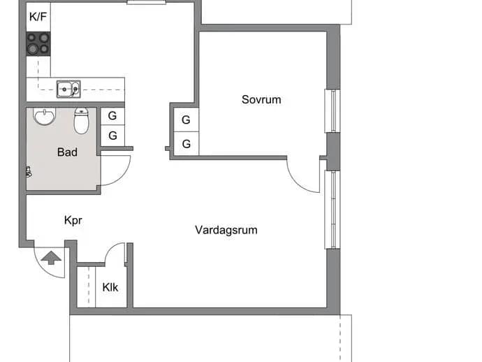 Floor plan for Storgatan 88
