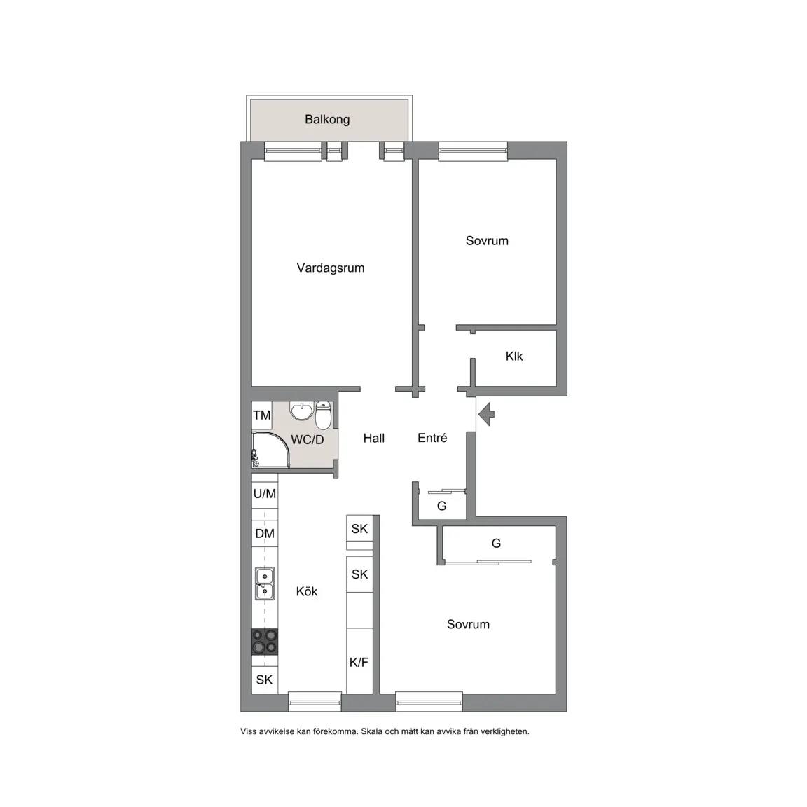 Planritning för Vallmovägen 30