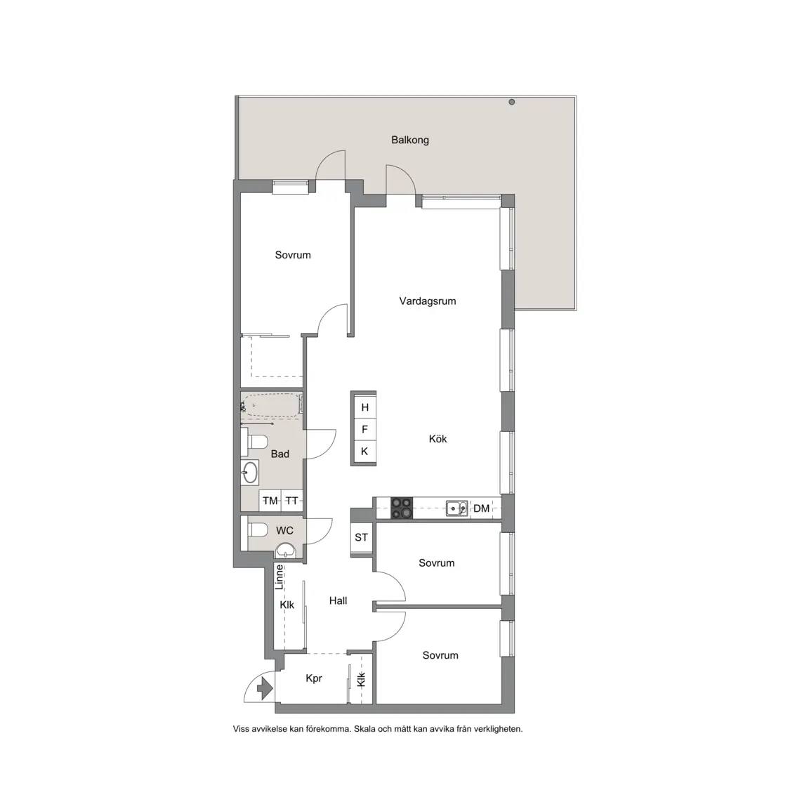 Floor plan for Råtorpsvägen 8B