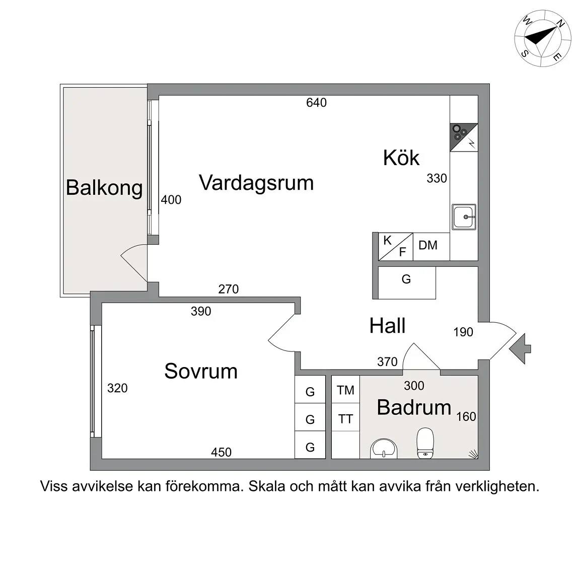 Floor plan for Mor Selmas väg 14A