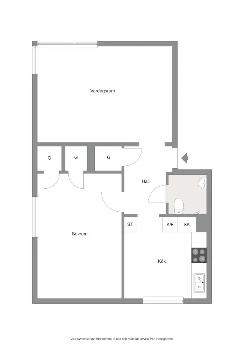 Floor plan for Ekmansgatan 5