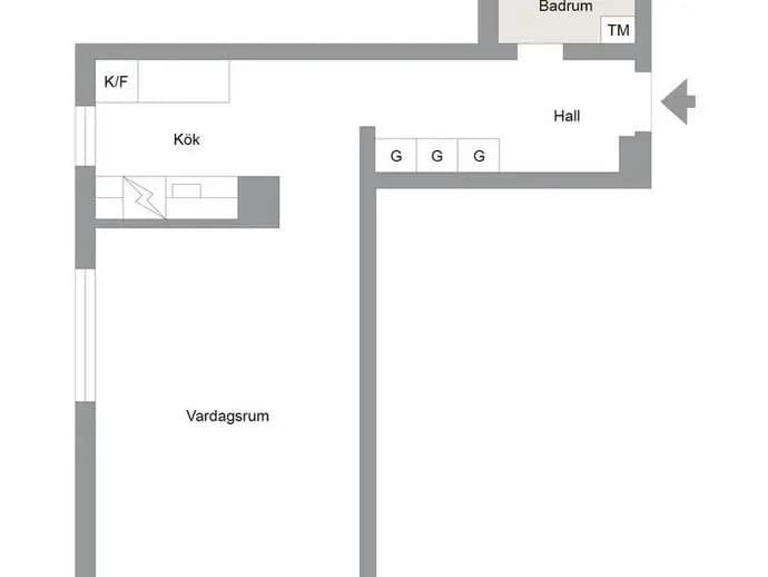 Floor plan for Vintergatan 6C
