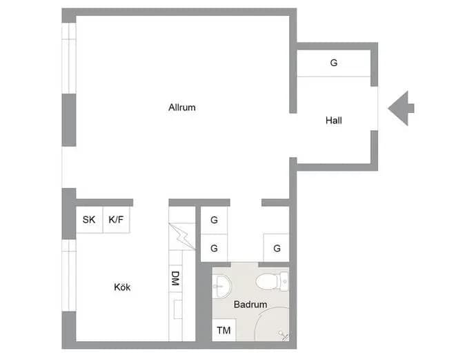 Floor plan for Vintergatan 9A