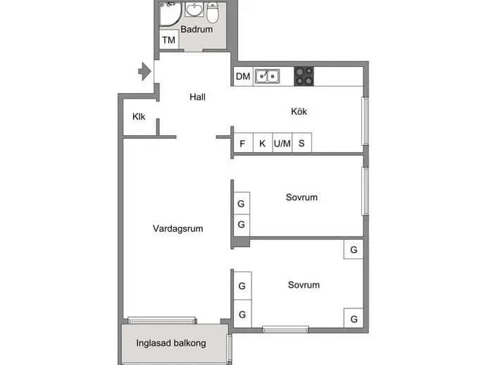 Planritning för Freskvägen 13
