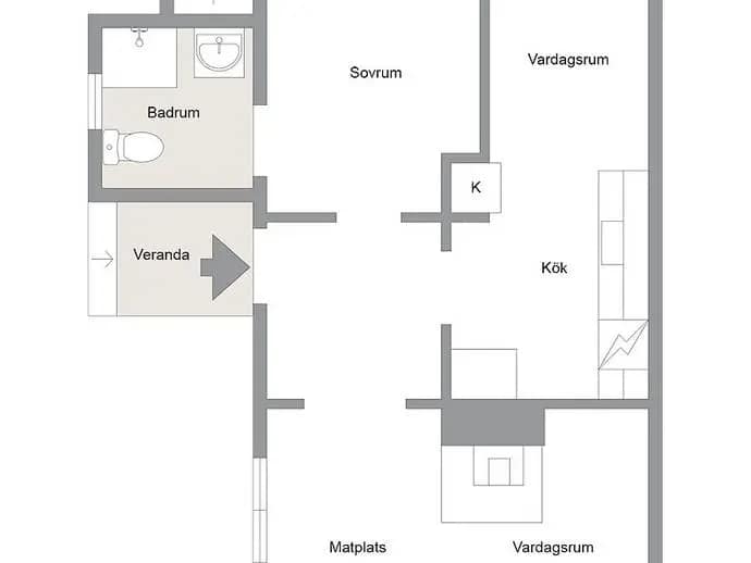 Floor plan for Storån 421
