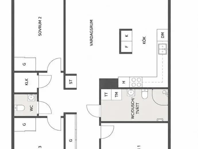 Floor plan for Snäckbacken 54 D