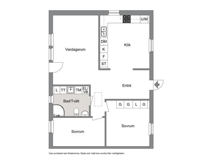 Floor plan for Måttgränd 17