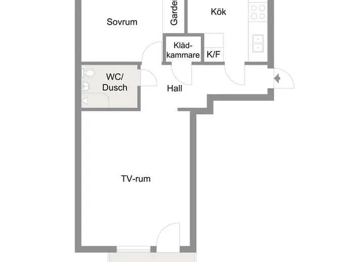 Planritning för Siggebohyttevägen 14 A