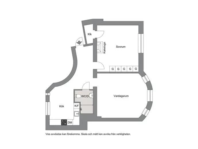 Floor plan for Östra Kanalgatan 2 A