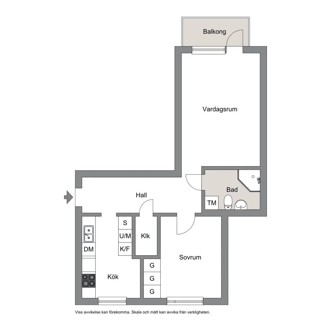 Floor plan for Norrstrandsgatan 71 A