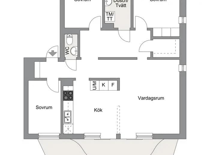 Floor plan for Gustaf Lovéns Gata 10